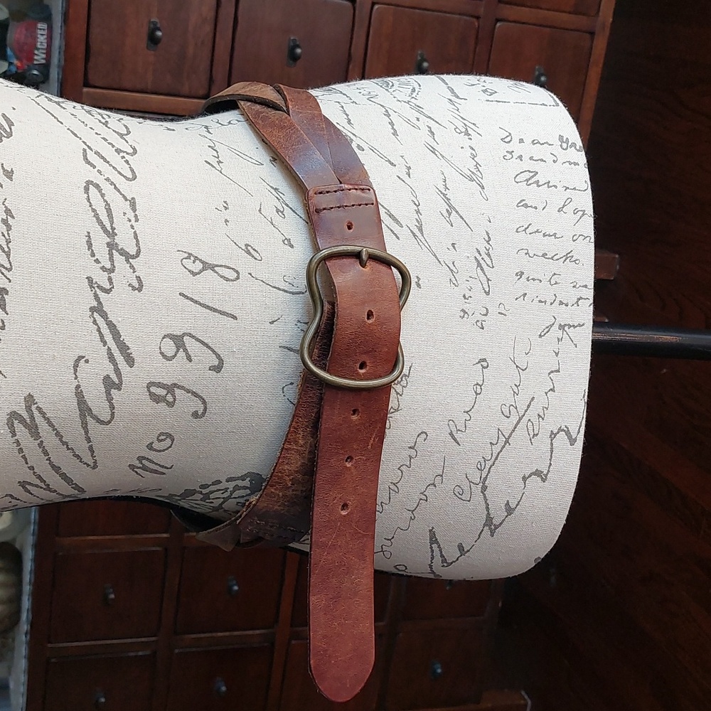 Brown Leather chic belt size Small